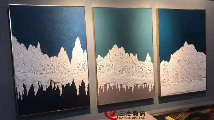 革新石材装饰 理光UV平板打印机引领3D背景墙批量制作新风潮